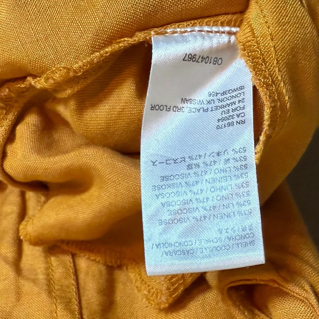 Anthropologie Maeve Luana Linen Blend Tie-waist‎ Romper - Image 5