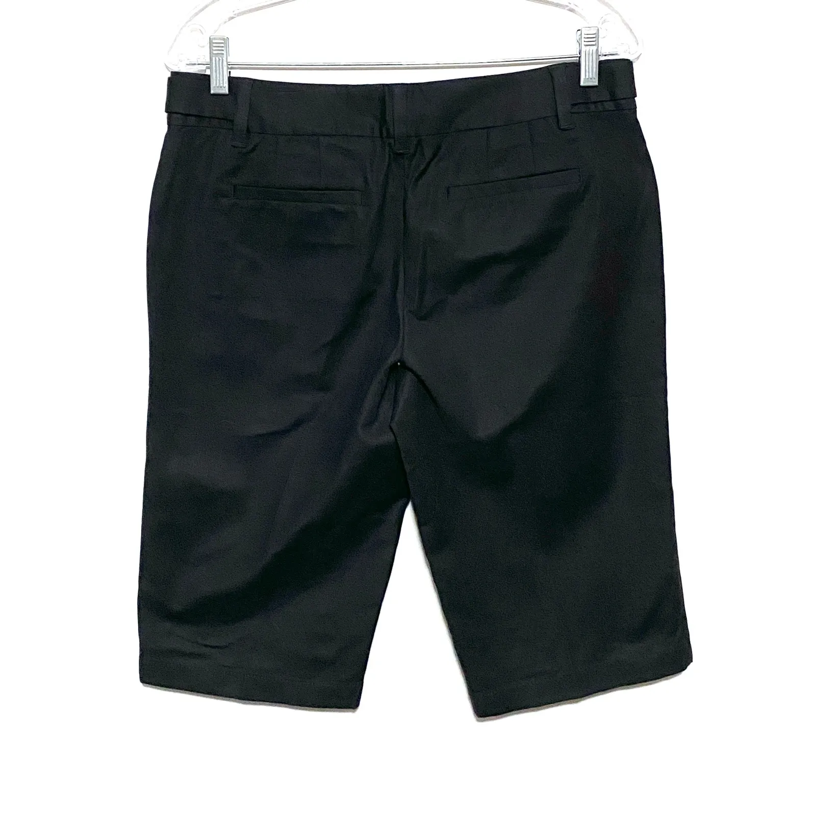 Ann Taylor Signature Fit Low On Waist Black Chino Long Shorts 6 Stretch Classic - Image 2