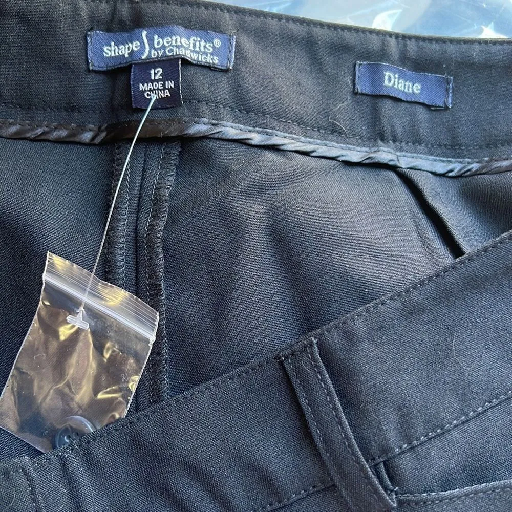 Chadwick's Shape Benefits by  Black Diane Pants Sz 12 - Image 4