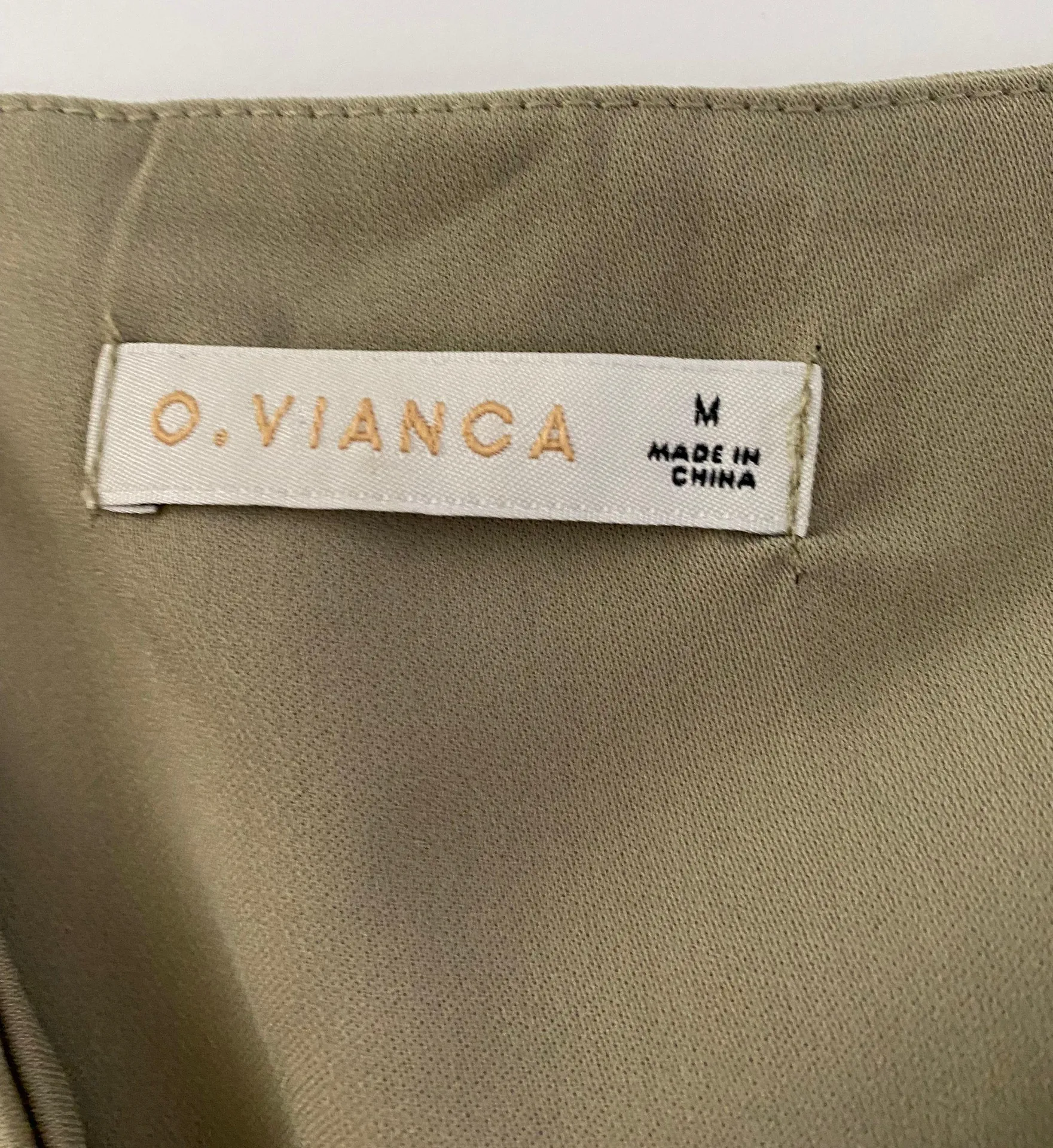 Sage Tie Crop Blouse Green Size M - Image 2