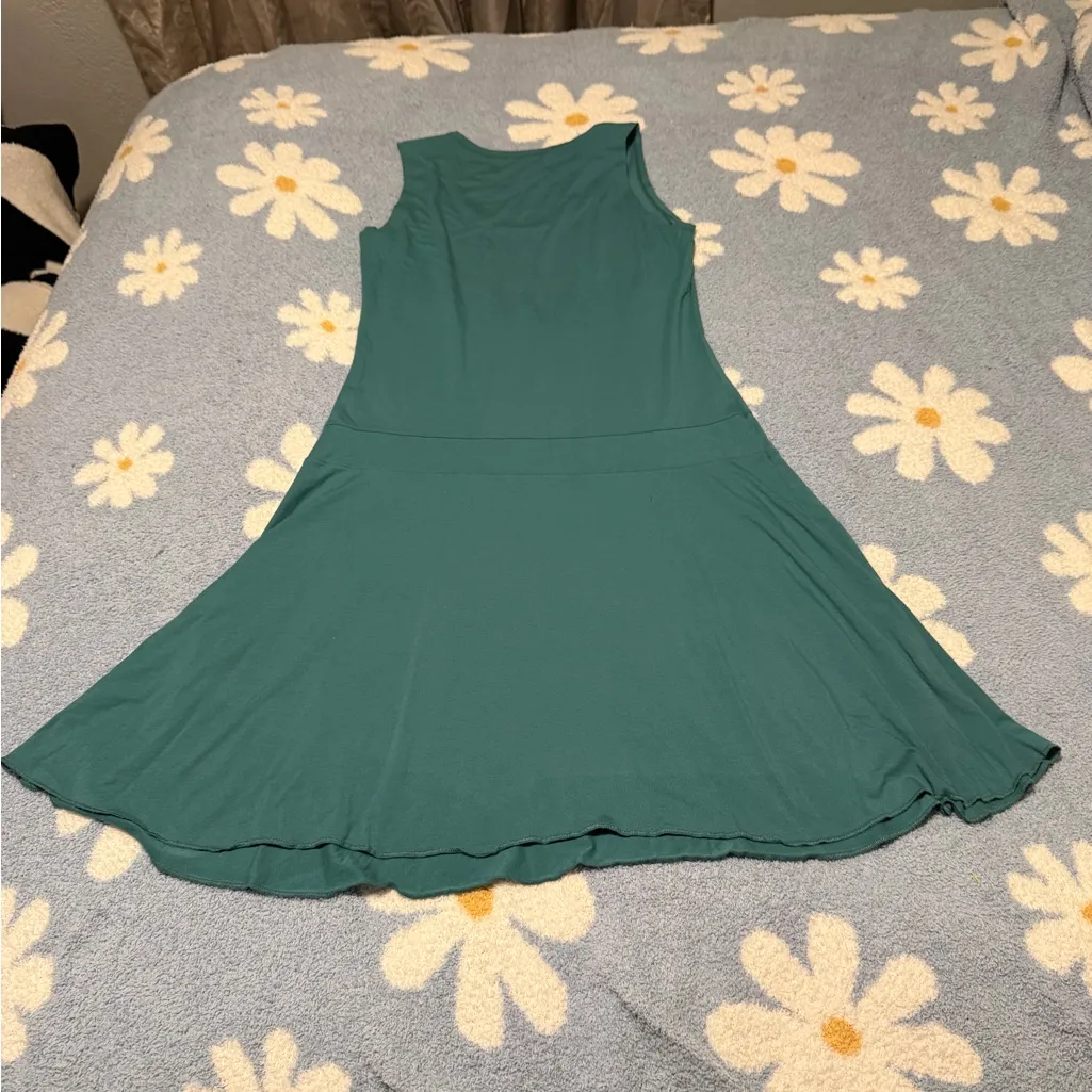 Athleta Teal Sleeveless Midi Dress - Image 2
