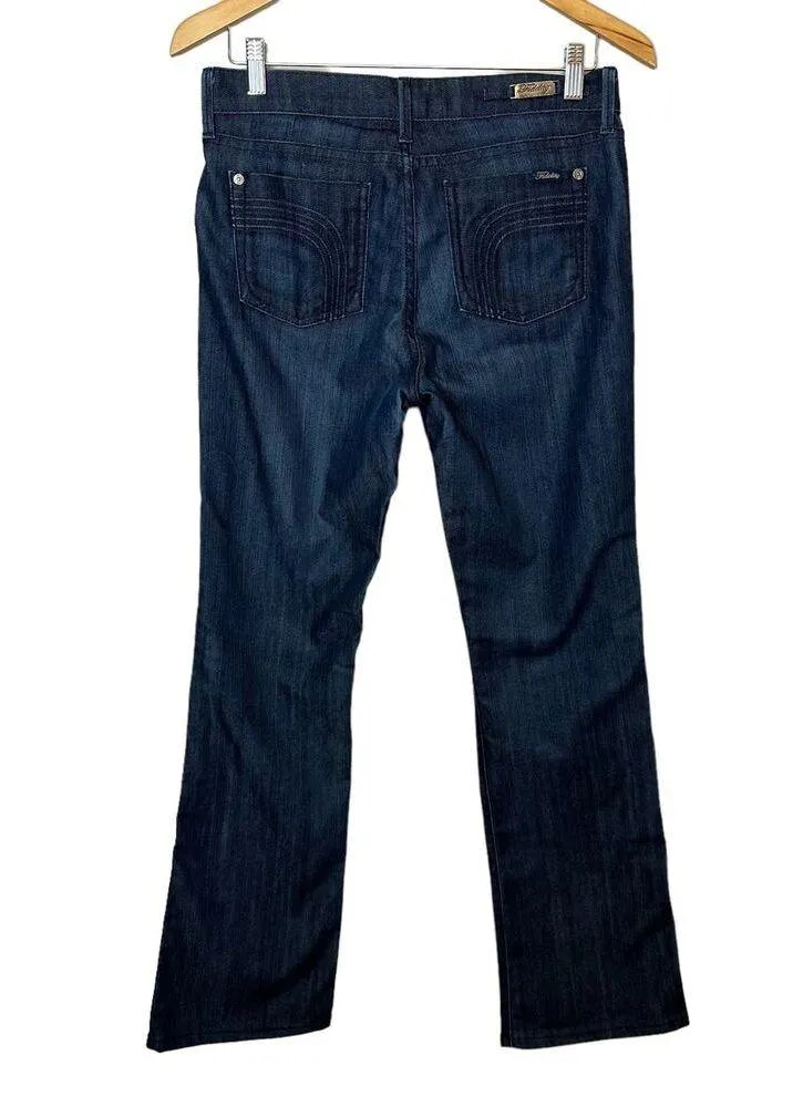 Fidelity Denim Japan Rose Bootcut Phantom Rinse Dojo Vibe Denim Jeans Size 28 Blue - Image 5
