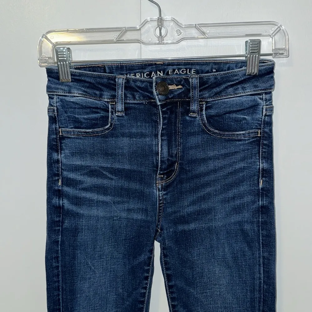 American Eagle Super Stretch Hi-Rise Jegging Skinny Jeans Women’s 00 Short Dark - Image 3