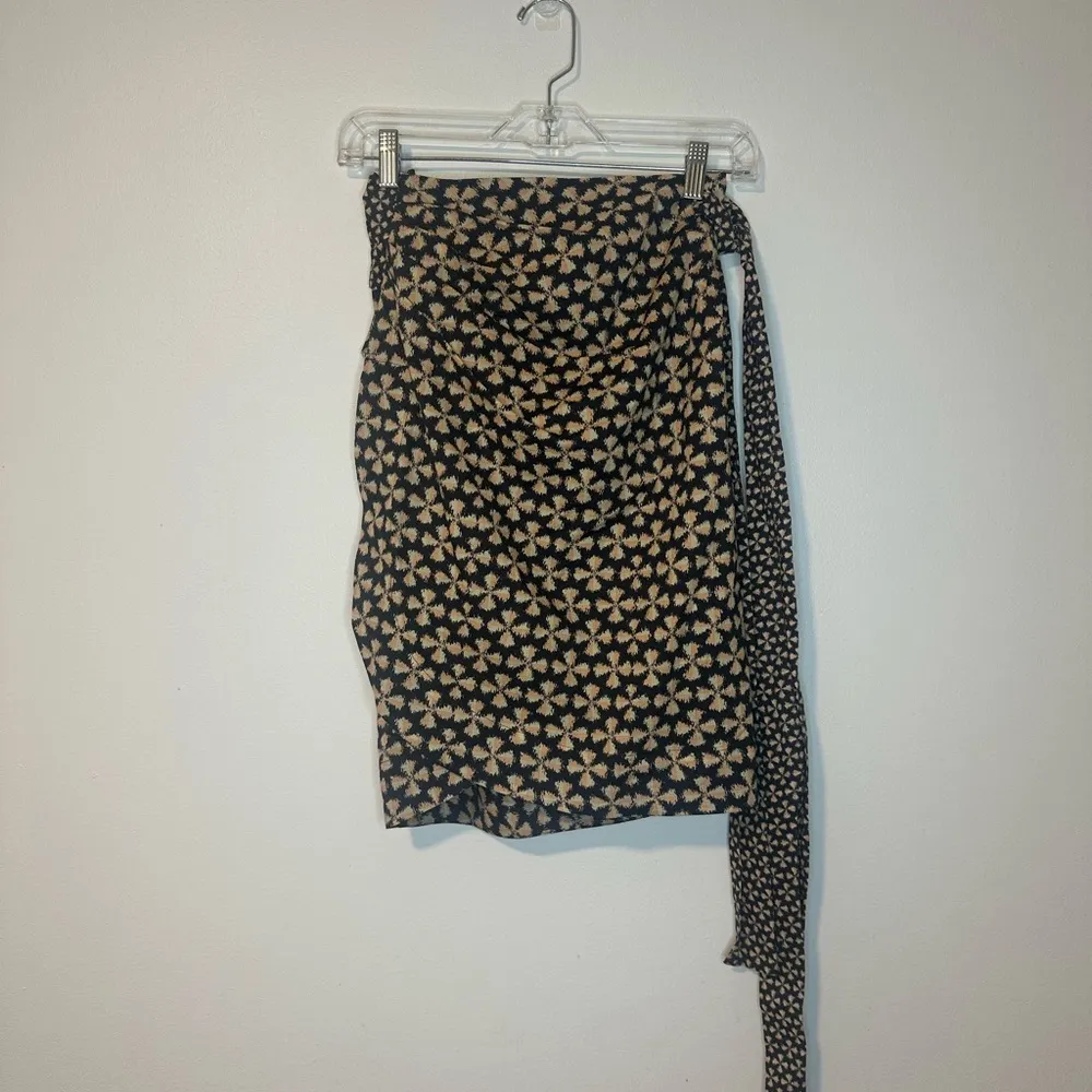 Ba&Sh Wrap Carmen Black Side Tie Floral Boho Casual Skirt Sz XS - Image 2