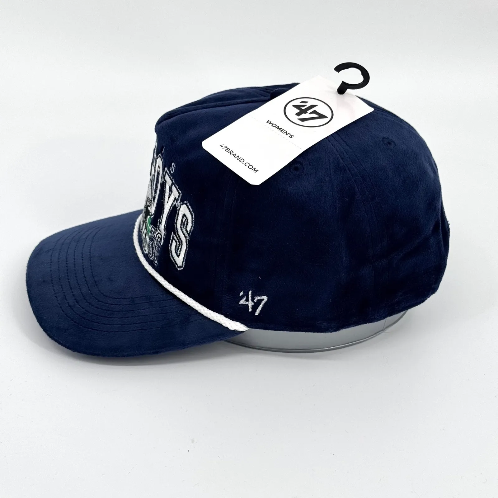 47 Brand Dallas Cowboys Go Big Velour Snapback Hat Women's OSFA NWT Blue - Image 4