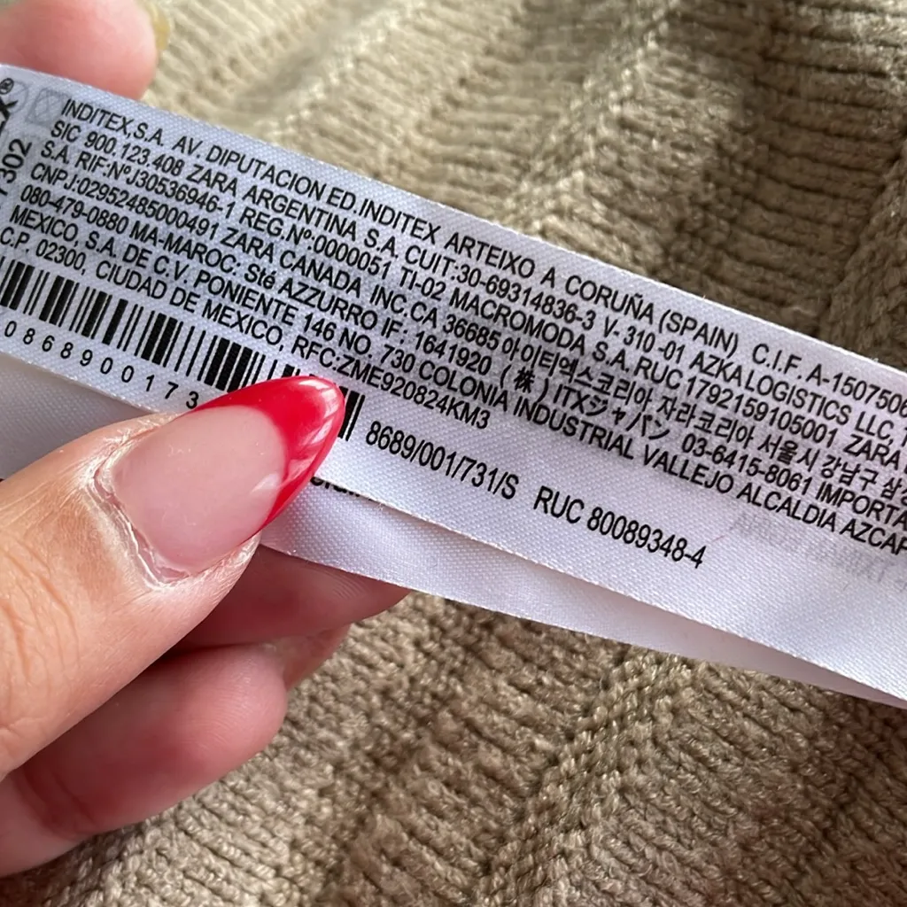 Zara Beige Ribbed Women's Cardigan - Image 9