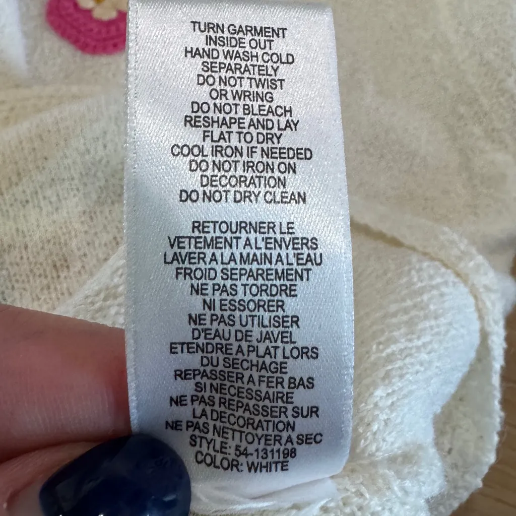 Northern Isles lightweight summer cardigan white size Medium - Image 3