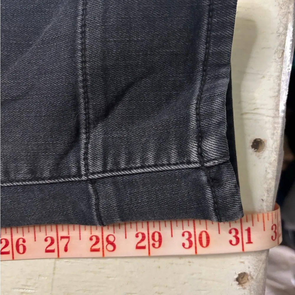 Judy Blue Jeans Womens 9/29 Skinny Fit Distressed Buffalo Plaid Dark Gray Wash - Image 6