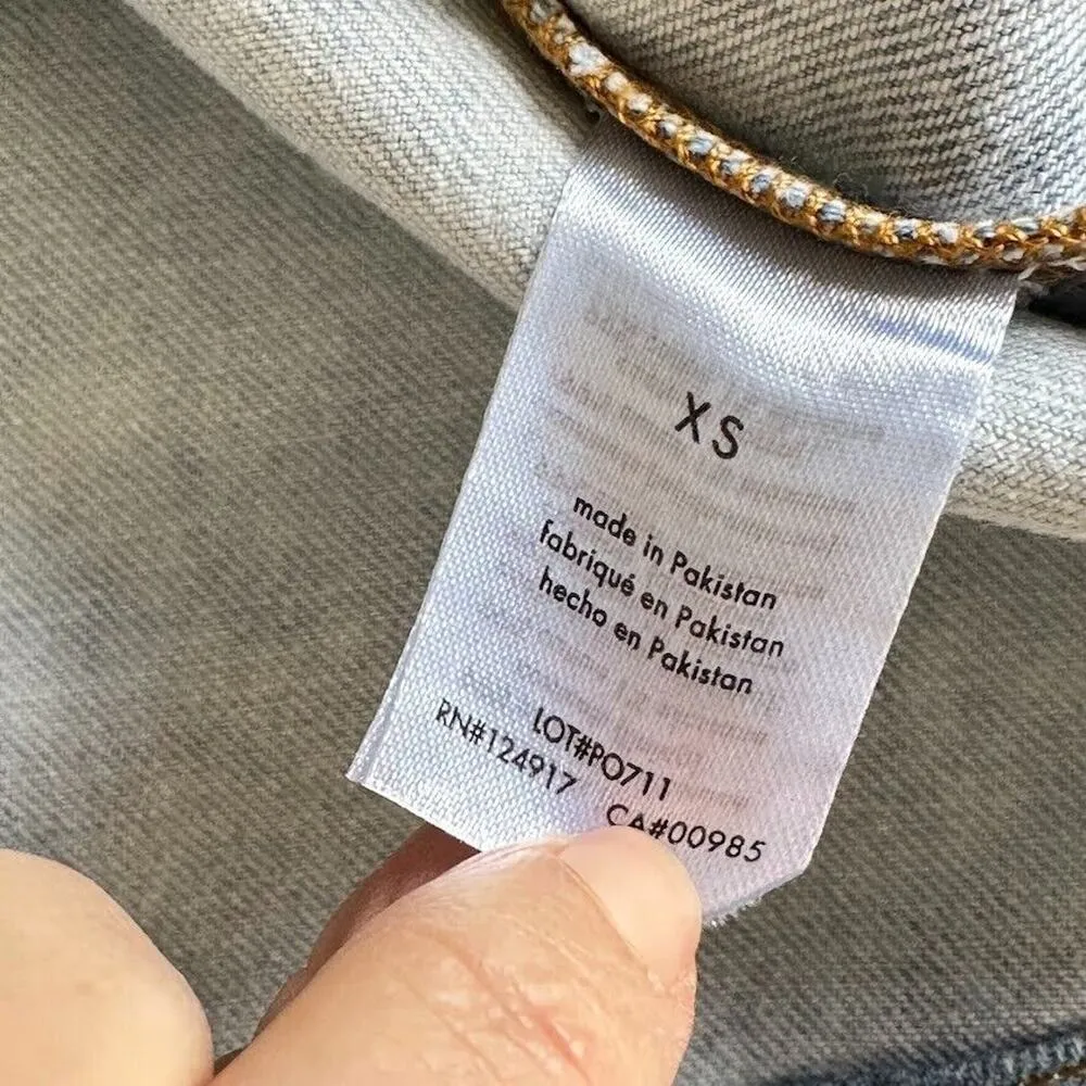 WeWoreWhat Cut Out Denim Mini Skirt Size XS Revolve Jean Sexy Light Wash Blue - Image 8