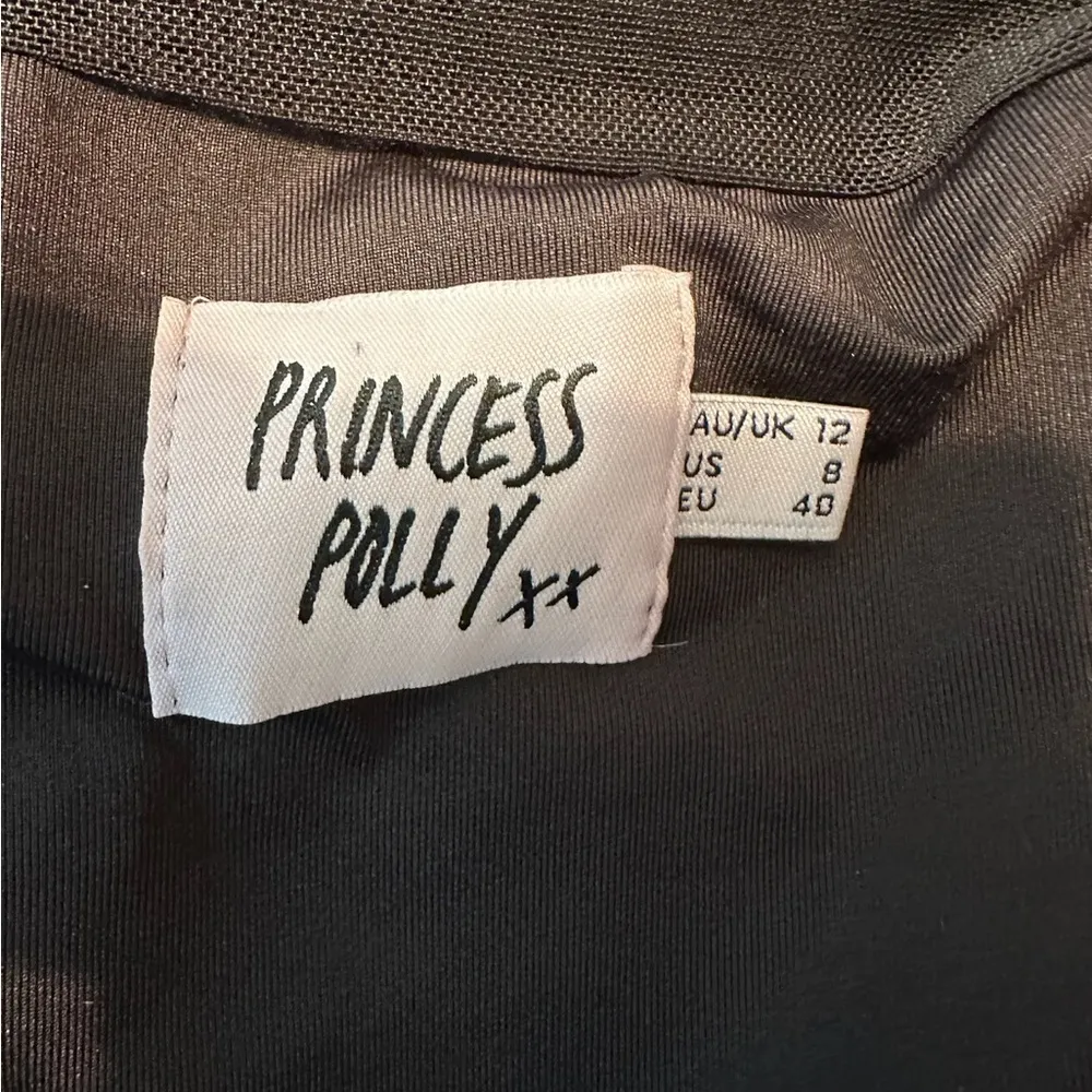 Princess Polly Charvi Mini Dress in Black Mesh Off or On Shoulder in Size US 8 - Image 12