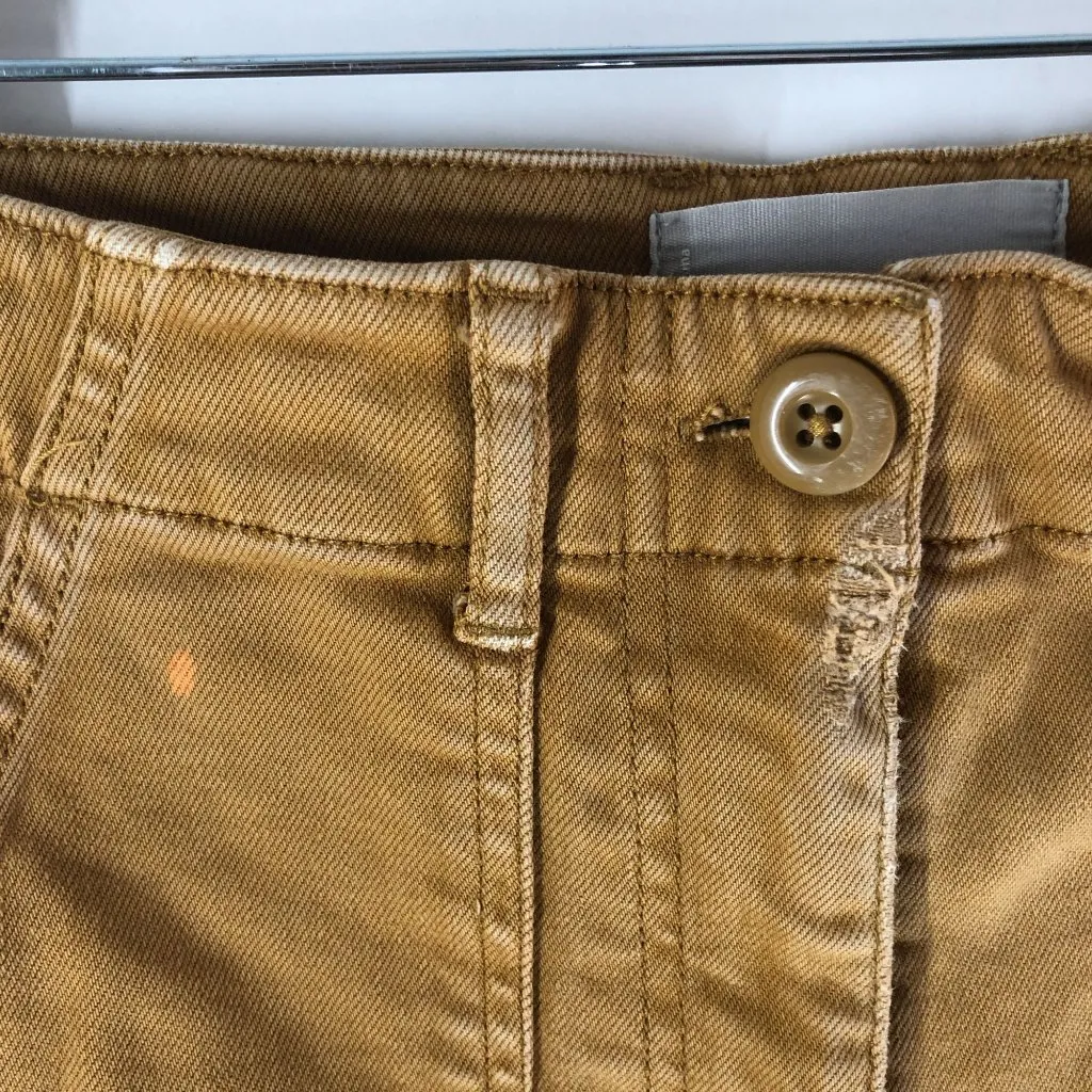 Everlane Womens Wide Leg Crop Pants Twill Cotton Stretch Brown 00 - Image 2