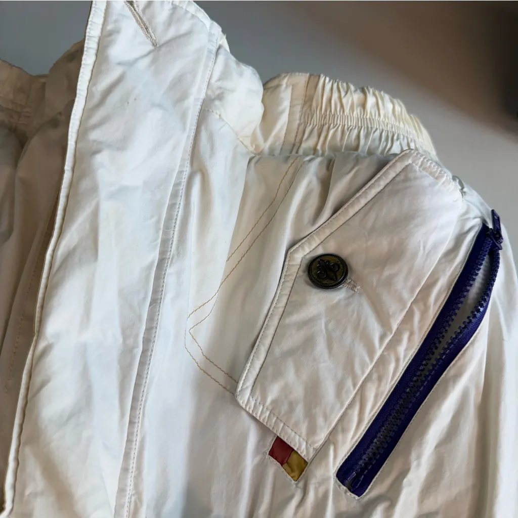 Vintage 80s 90s Neiman Marcus White Multicolor Puffer Jacket - Image 4