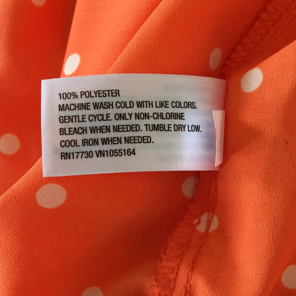 Merona Tangerine Orange Polka Dot Sun Dress NWOT - Image 7