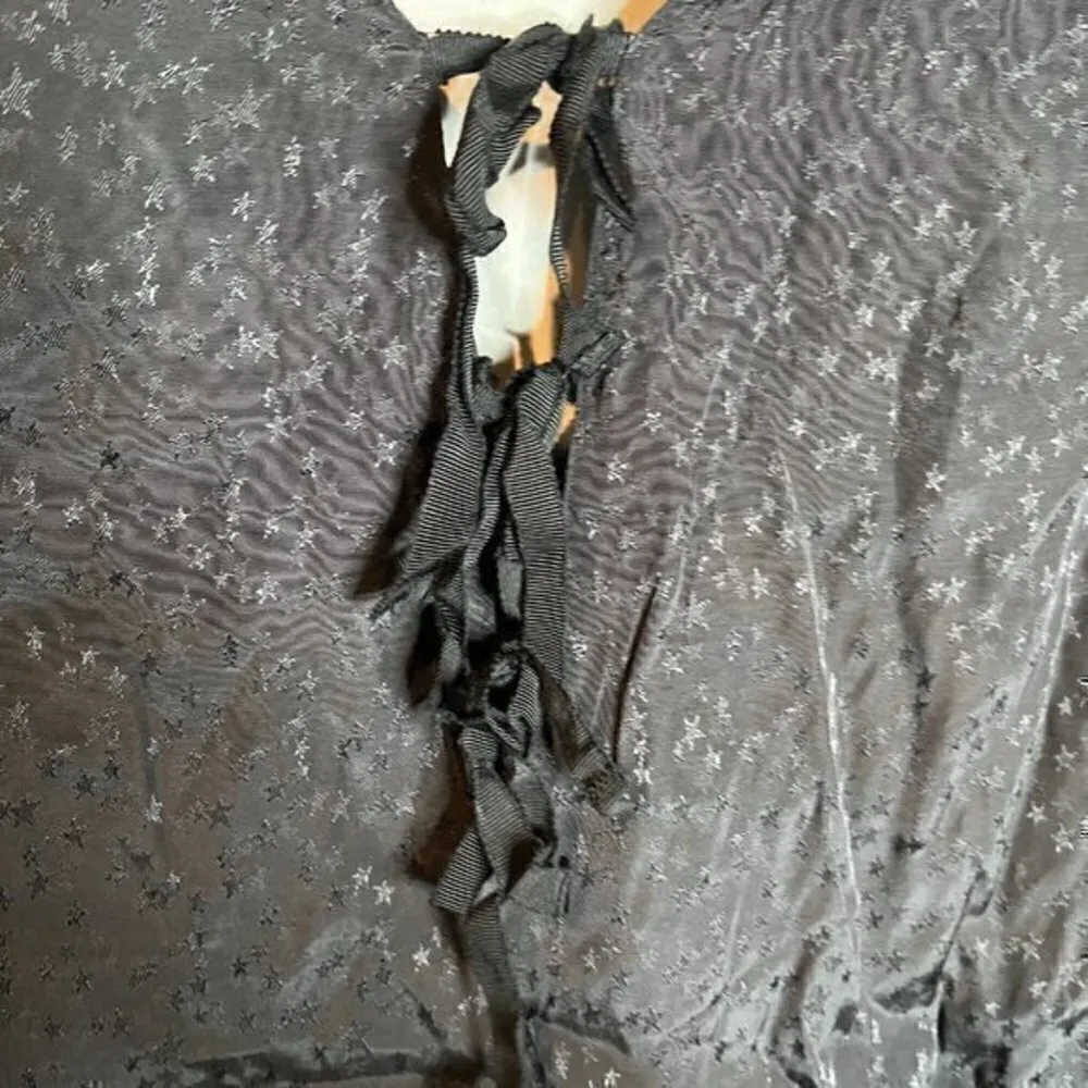 Scotch & Soda 🌺 Maison Scotch Createurs de Vetements black star textured blouse - Image 8