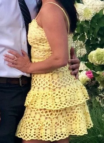 Lulus Yellow Lace Dress - Image 2
