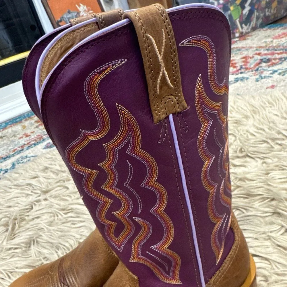 TWISTED X WOMEN'S 11" TECH X WESTERN BOOTS - BROAD SQUARE TOE size 7.5 - Image 4