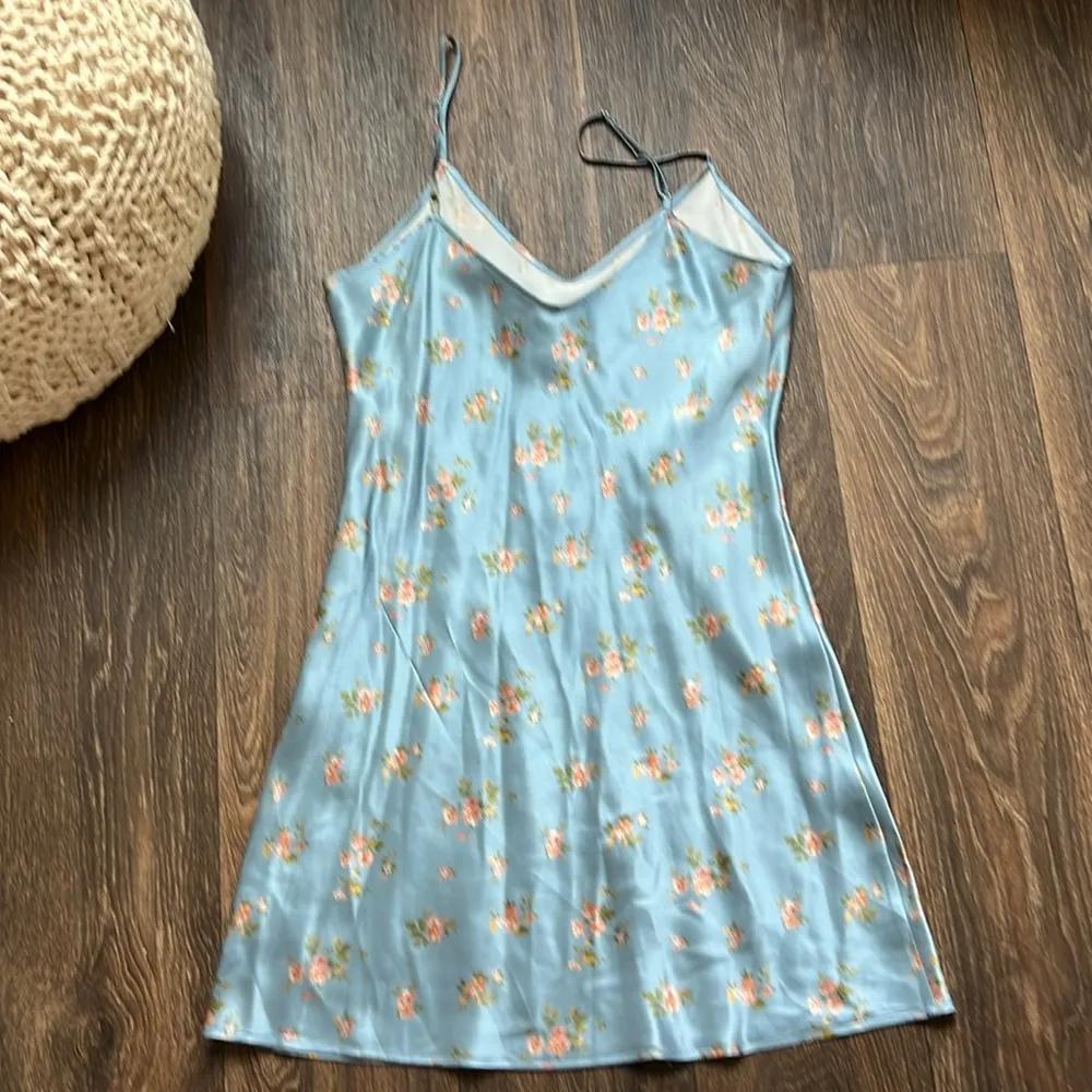 Reformation Blue Floral Slip Dress - Image 2