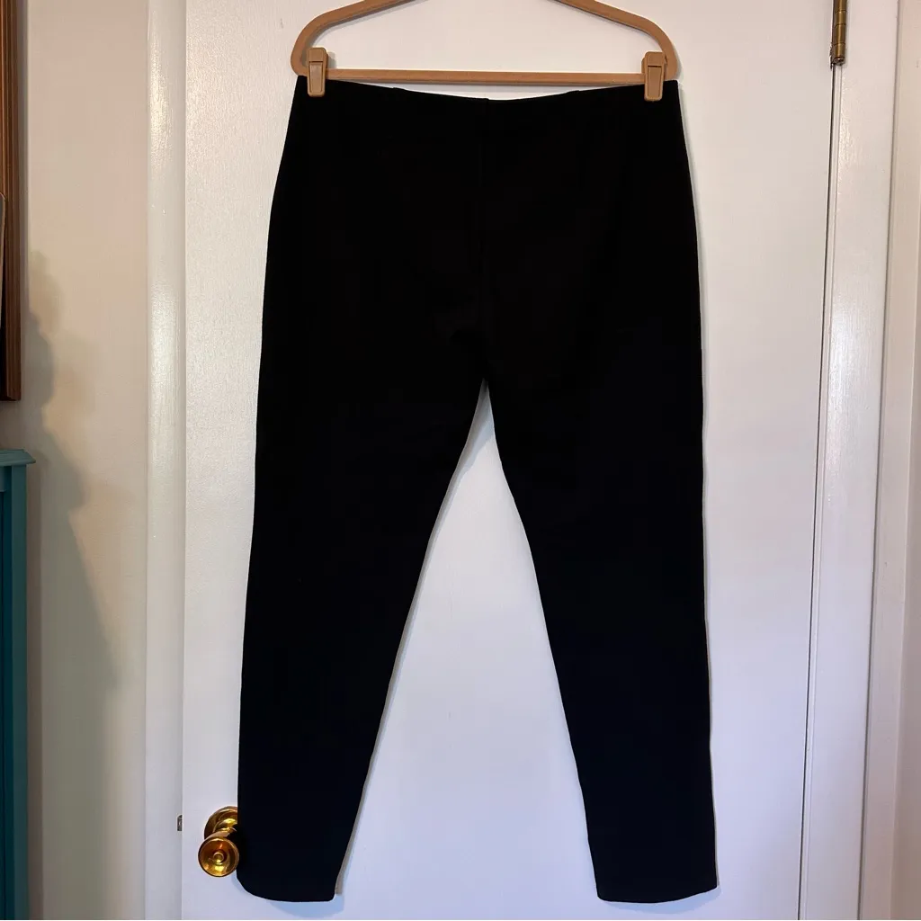 Eileen Fisher Slim Leg Black Pull On Pants Womens Large - Image 3