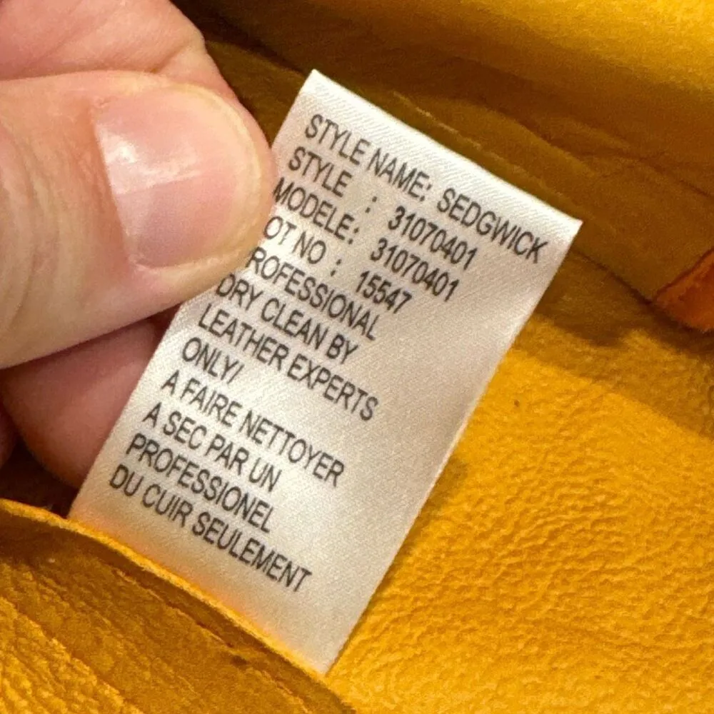 Theory orange leather jacket size small - Image 5