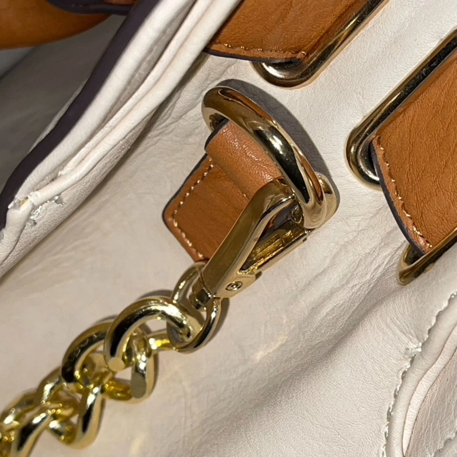 Charming Charlie | Cream Convertible Shoulder Bag - Image 11