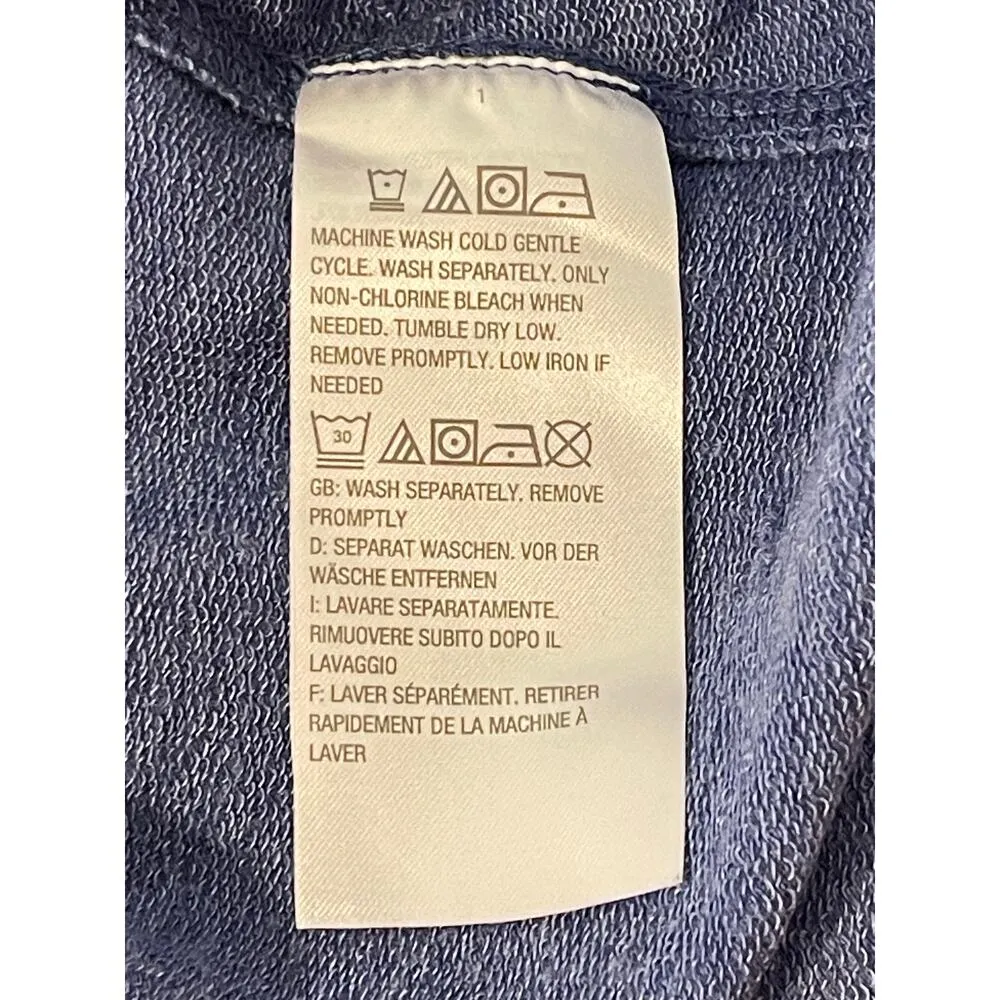 LOGO Lounge Lori Goldstein Blue Size Small Terry Short Sleeve Tunic Top Pocket - Image 7