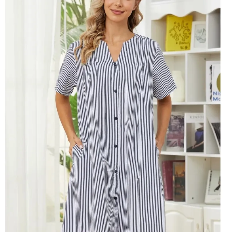 Striped High Low Dress Blue Size XL - Image 5