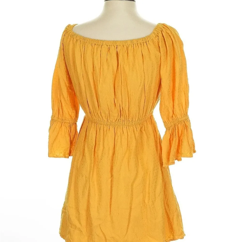 Tularosa Luna Off The Shoulder Mini Dress Ginger Yellow Women’s Size xSmall - Image 7