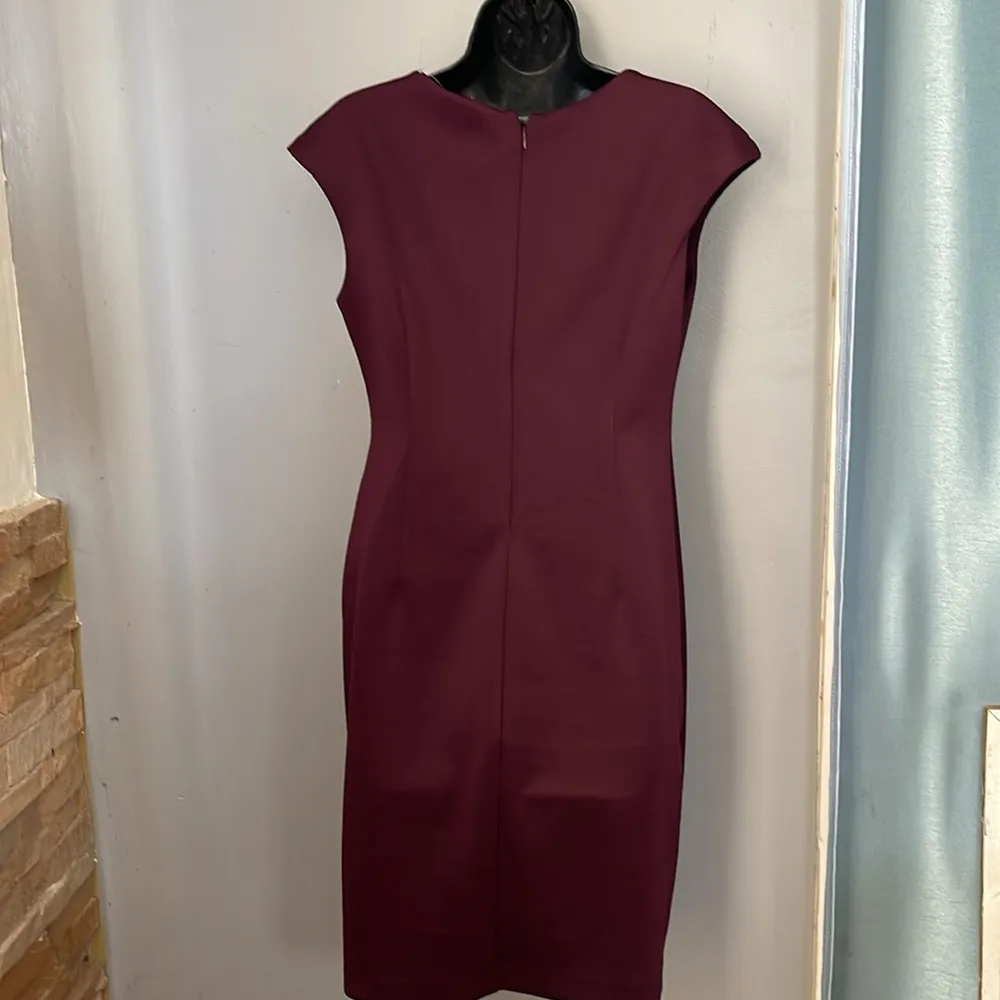 Connected Apparel plum Midi Dress, size 8P - Image 4
