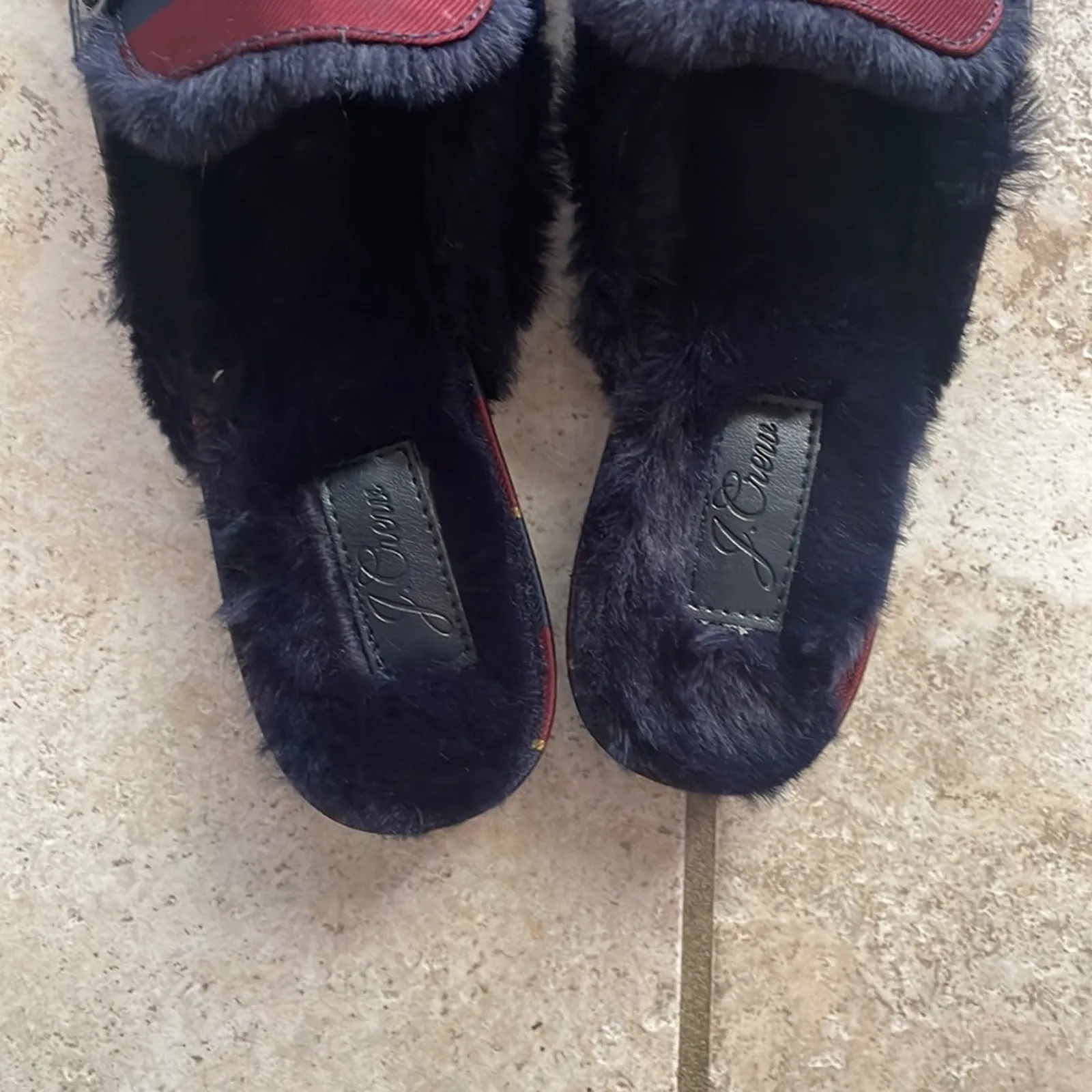 J. Crew Shoes Faux Fur Academy Penny Loafer Mule In Stripe - Image 5