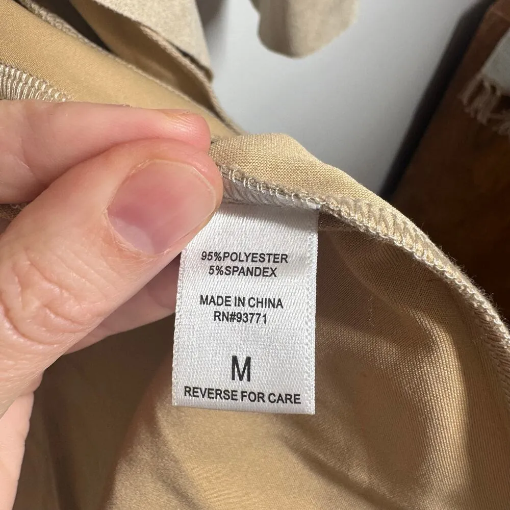 K'aktus Cardigan Women Size M Cream Light Weight Faux Suede Spring Pocket Coat Size M - Image 7