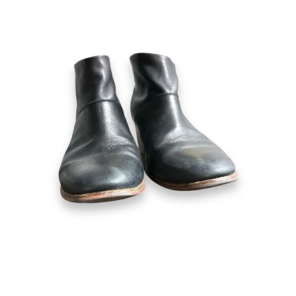 TOMS sz 10 Womens Carpe Diem Leila Leather Block Heel Souch Boots Chic Fall Edgy - Image 3