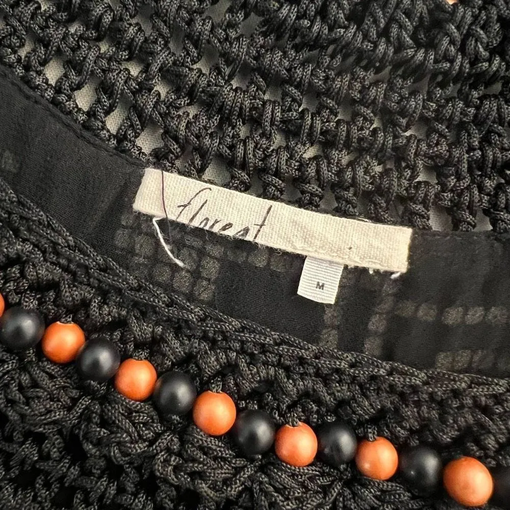 Anthropologie Floreat  Abelia boho front short sleeve shift Dress size medium - Image 11