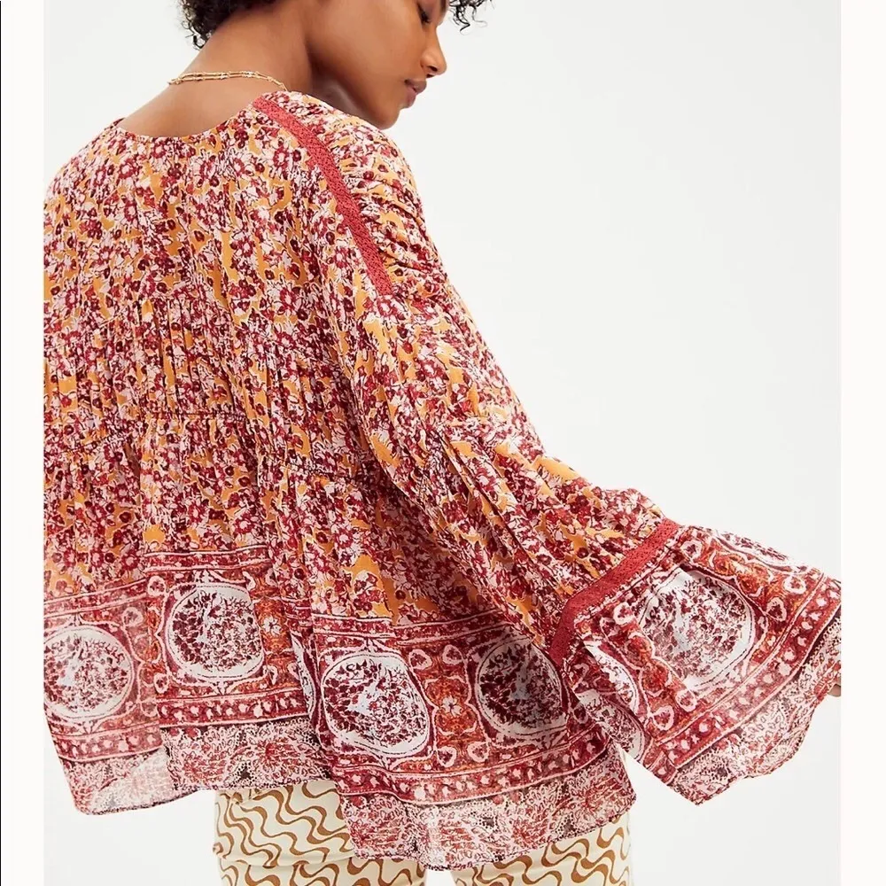 Free People Lorriane Tiered Kimono Blouse - Image 2