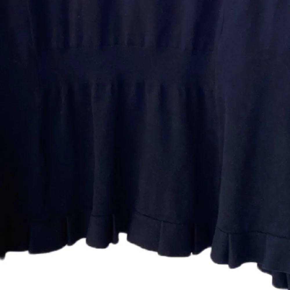 🖤 I.N.C. Soft Knit Ruffle Trimmed Open Shrug Cardigan 3/4-Sleeve Deep Black, 2X - Image 10