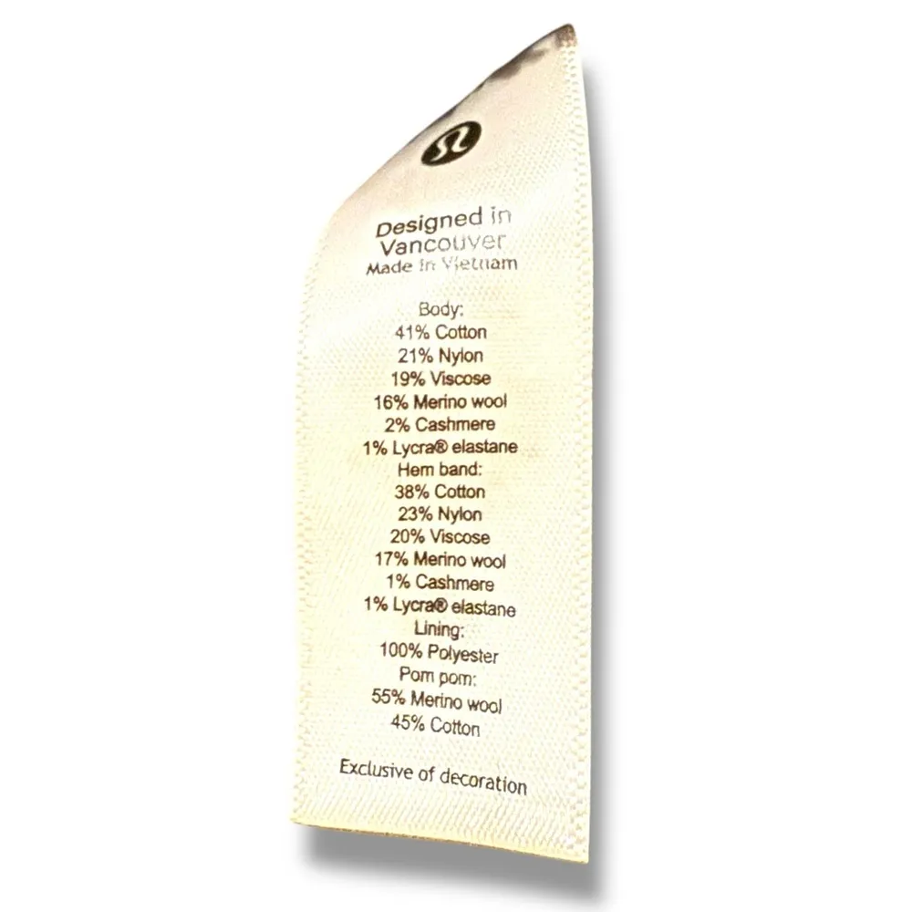 Lululemon Women's Textured Fleece-Lined Knit Beanie in Cassis/Black/Heather Grey - Image 5