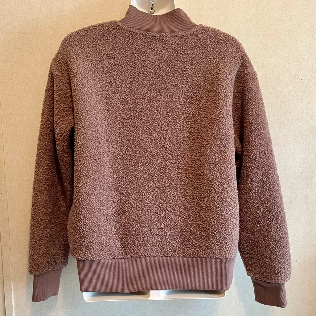 FREELY Cozy Brown Sherpa Pullover - Image 2