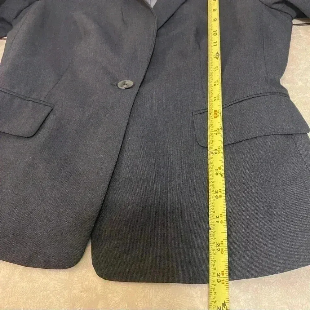 Calvin Klein Navy Blue Short‎ Singe Button Blazer Jacket size 2 - Image 7