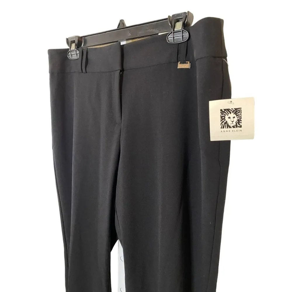 New Women's Anne Klein woven‎ dress black pants Sz 10 - Image 2