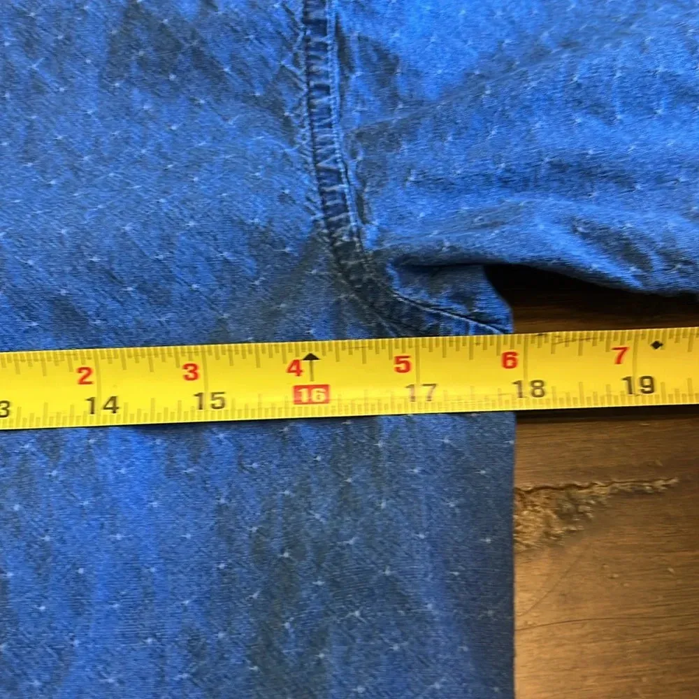 Madewell Denim Chronicle Button-Down Short Sleeve Shirt Oversized Boxy Textured - Image 6