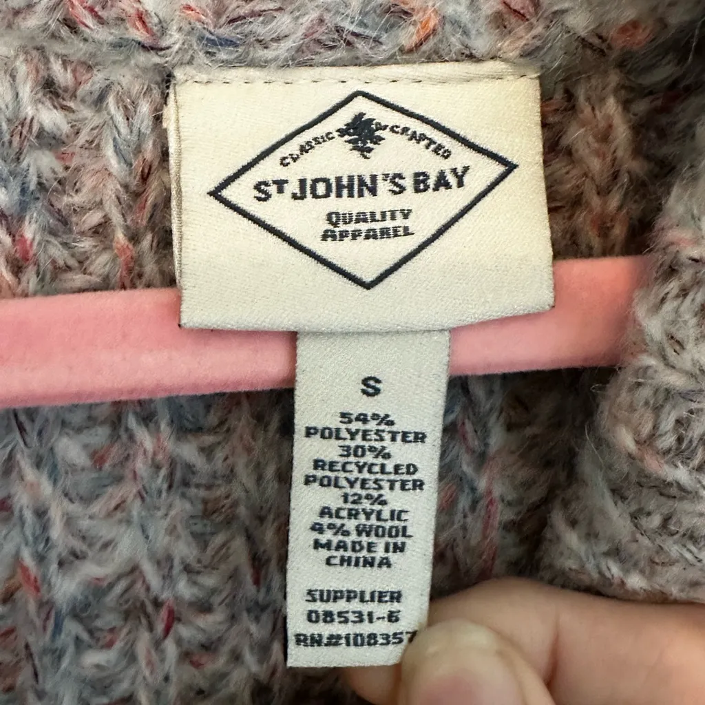 St. John's Bay V-Neck Sweater in Gray - Image 4