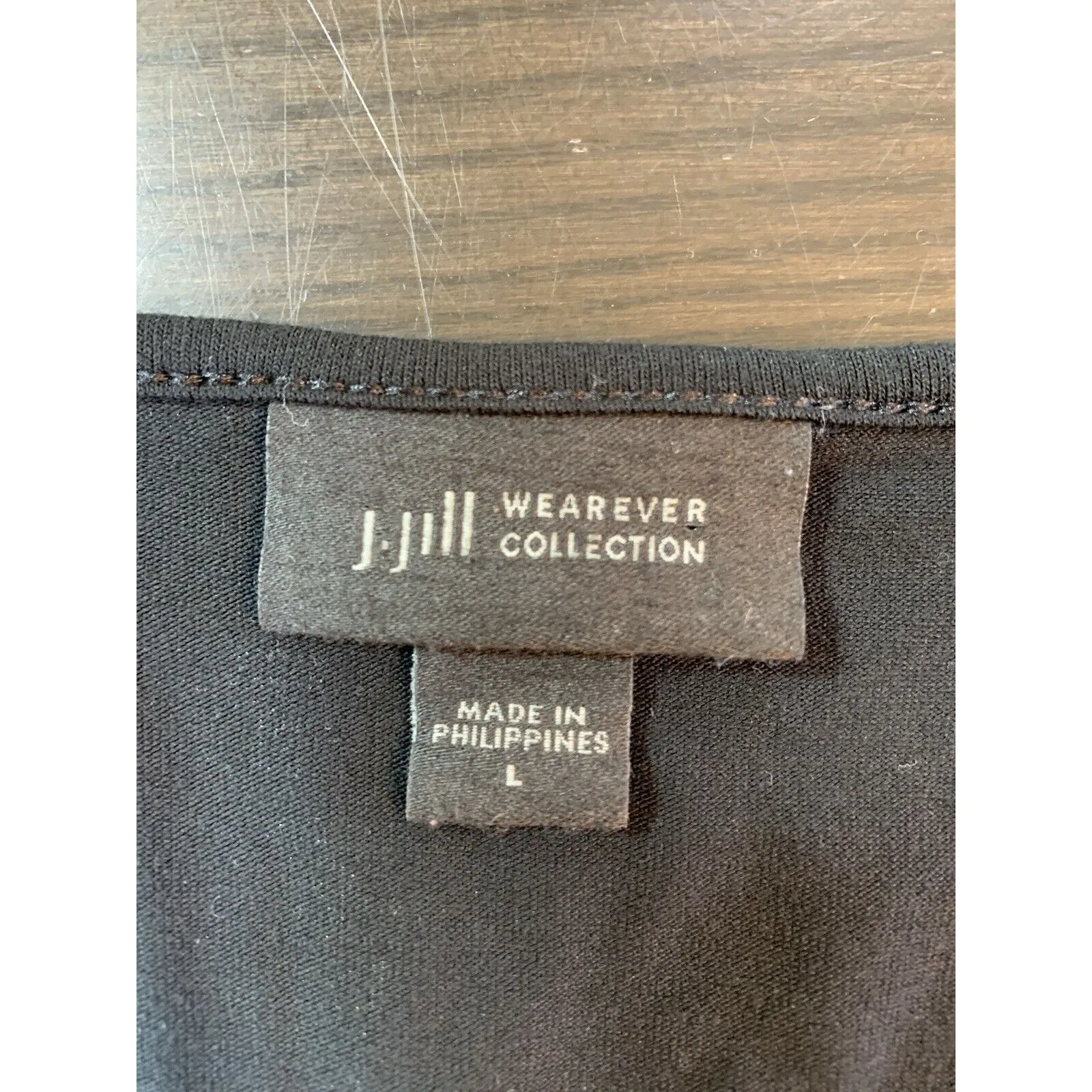 J‎ Jill Wearever Collection Maxi Dress Large Coastal Grandma Church Comfort Black - Image 4