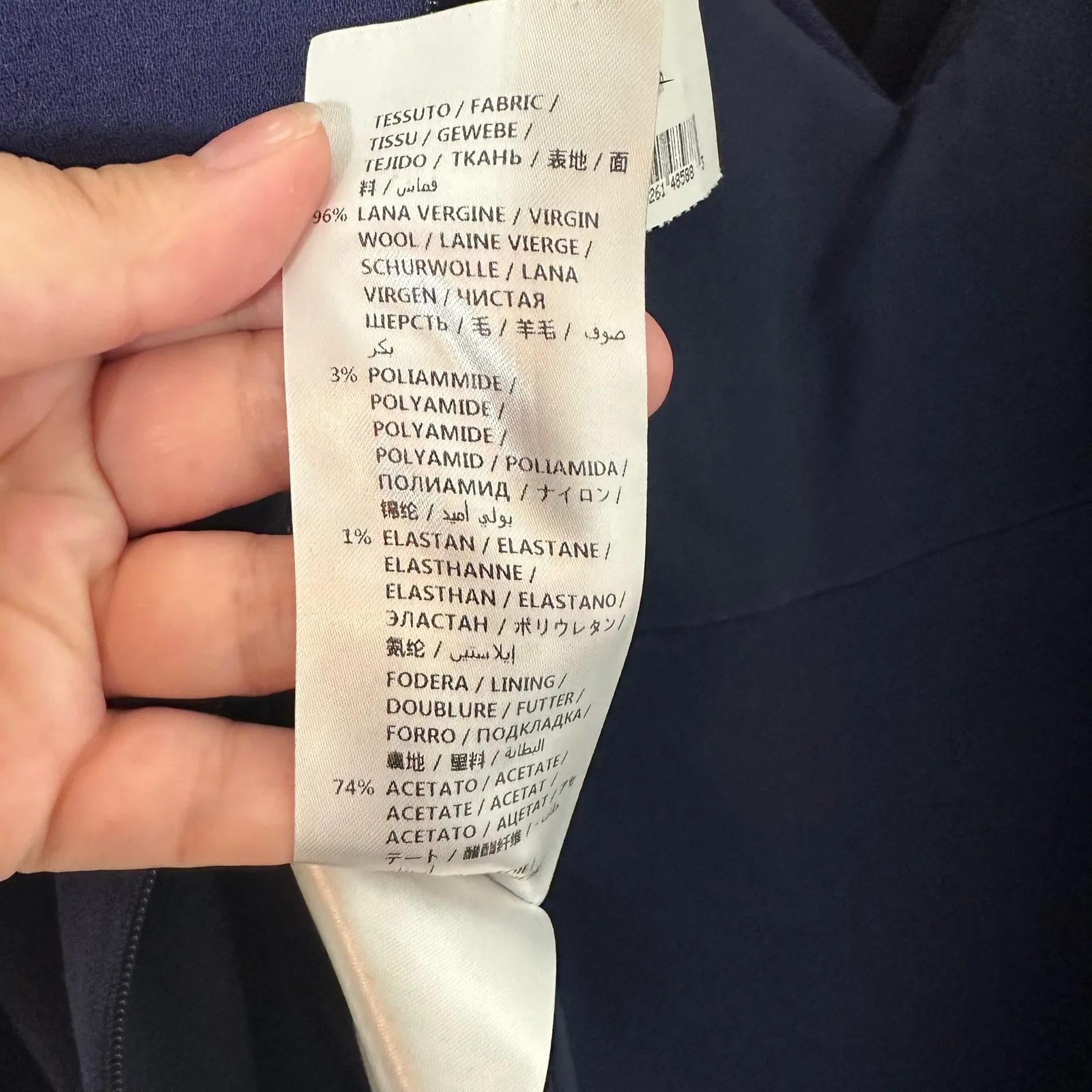 NEW Alexander McQueen Gathered Sapphire Pencil Virgin Wool Dress Size 44 - Image 10