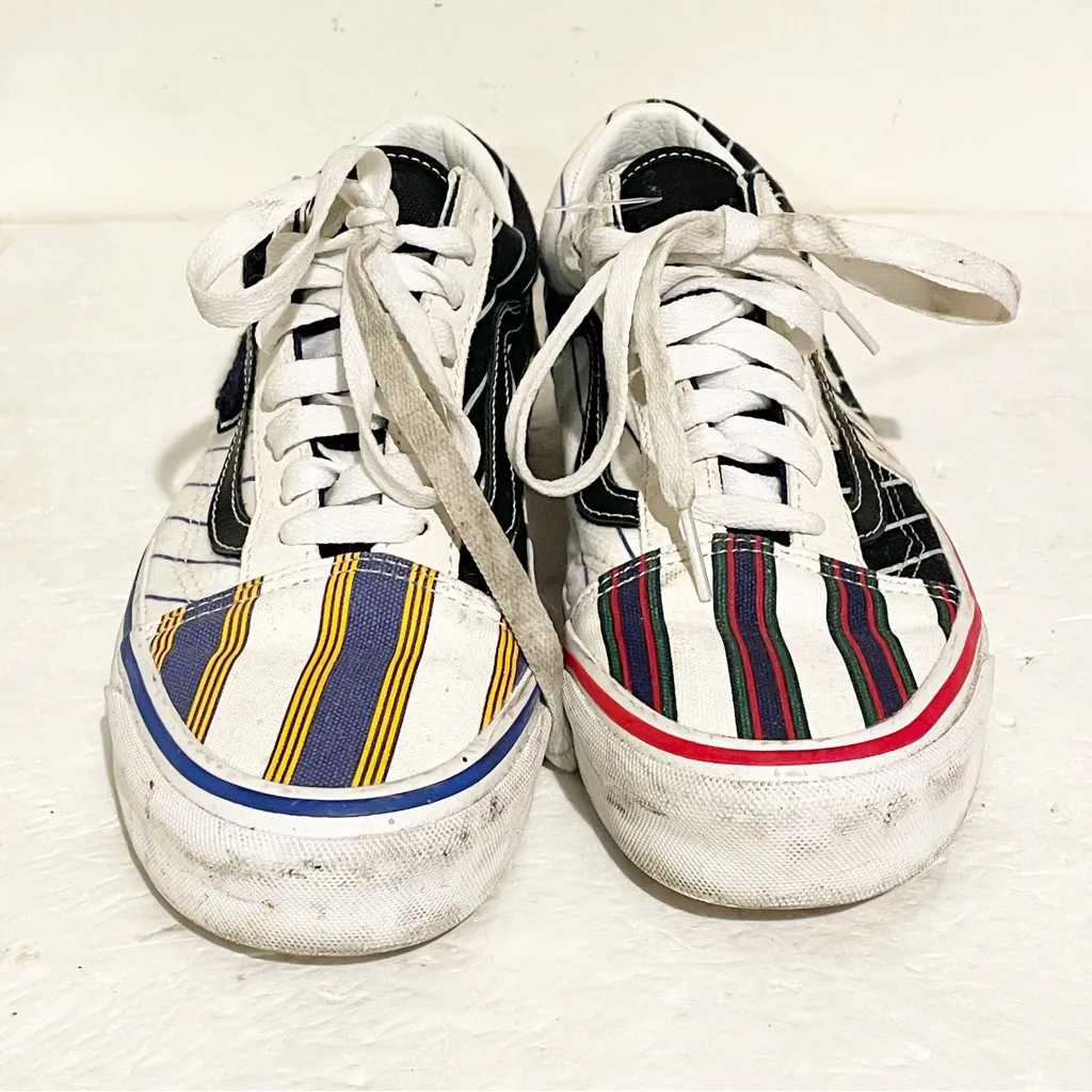 VANS‎ Womens Size 8 Old Skool Retro Stripes Skateboard Shoes Low Top Sneakers - Image 2