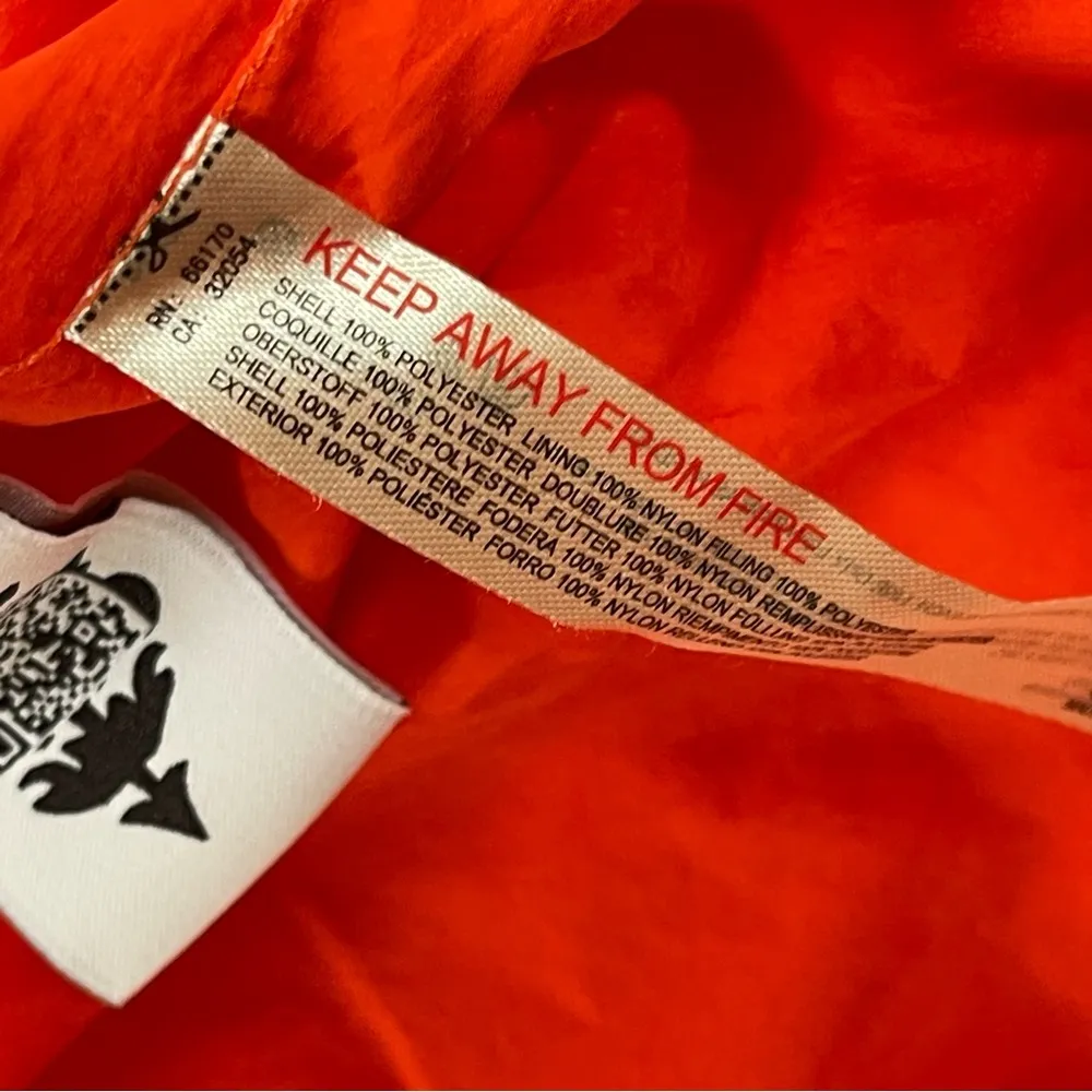 FP MOVEMENT Free People Neon Orange Puffer Fleece Jacket Cropped Insulated Sz L - Image 7