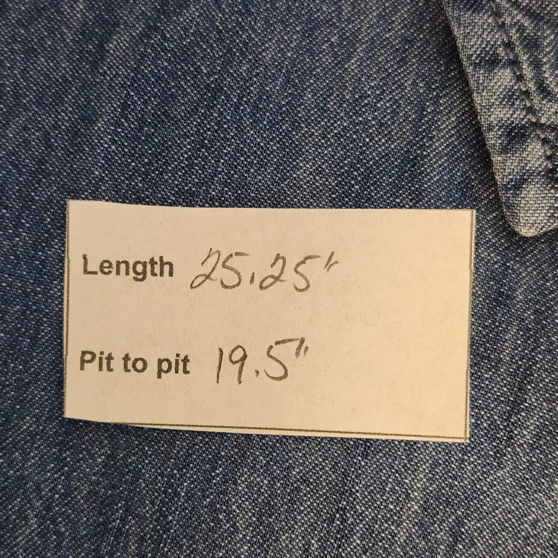 Style & Co. Blue Denim Button-Up Shirt Size Medium Petite Lightweight Jean Shirt - Image 8