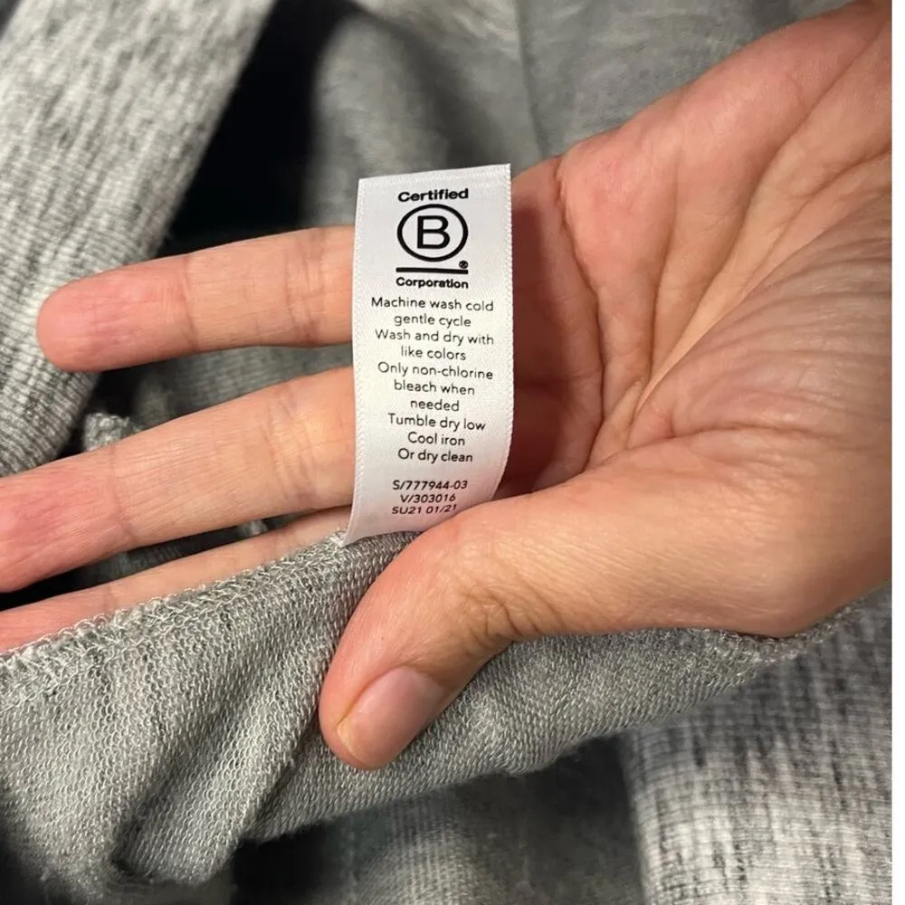 Athleta Pranayama Marl Grey Pockets‎ Long Open Cardigan Women's Sweater sz M - Image 11