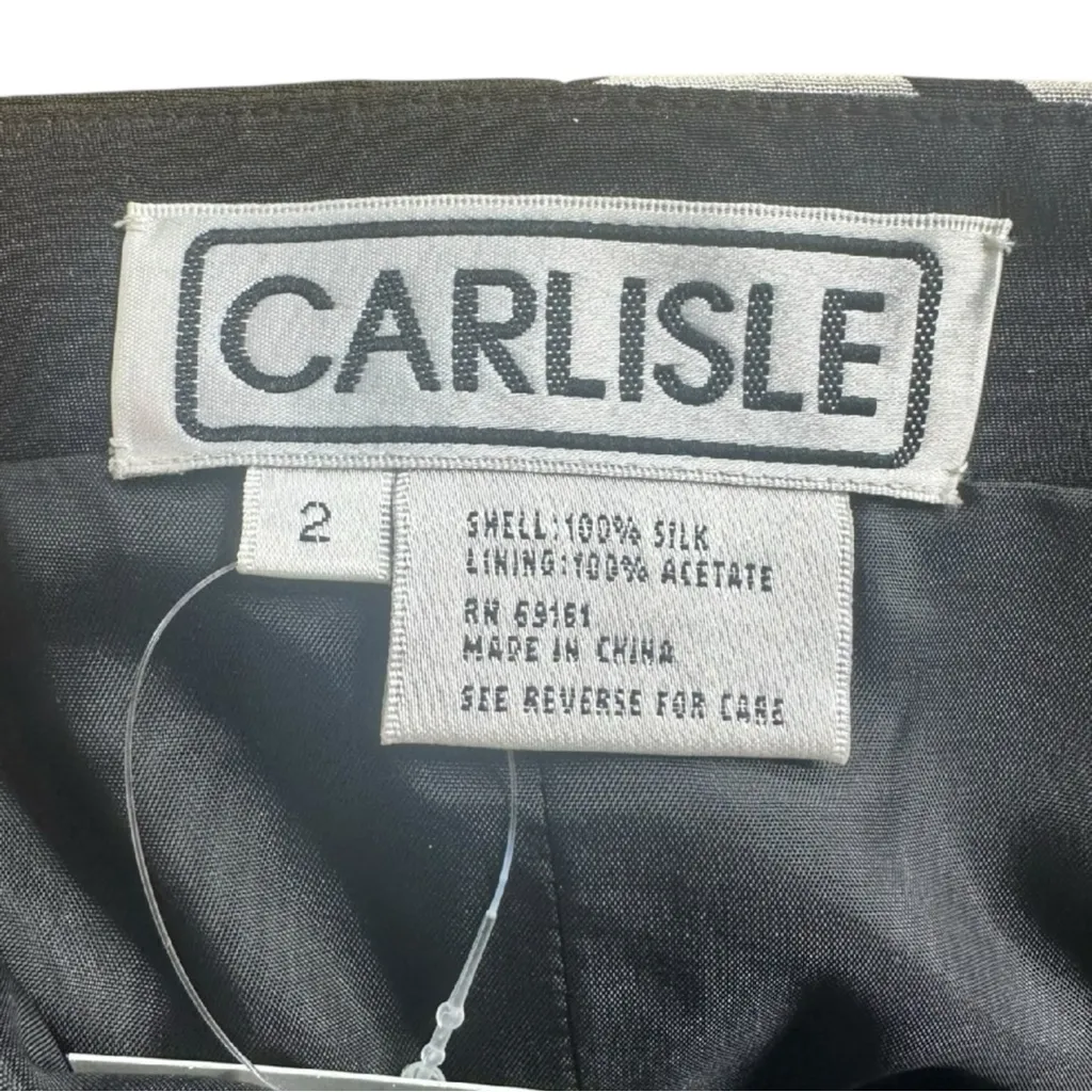 CARLISLE Black and White Midi Dress Size 2 - Image 7