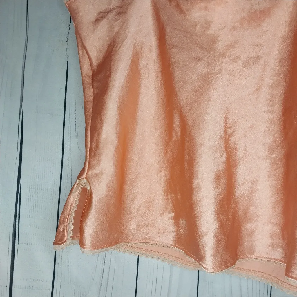 Victoria Secret Angels Lace Trim Apricot Cami - Image 8