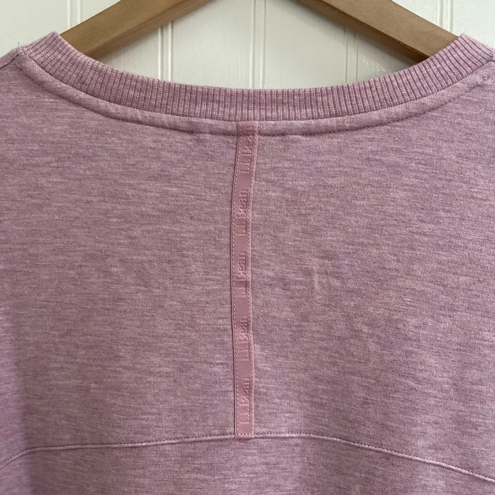 L.L. BEAN Women's SoftFlex Crewneck Dolman Sleeve Pullover Lilac Heather Size S - Image 8