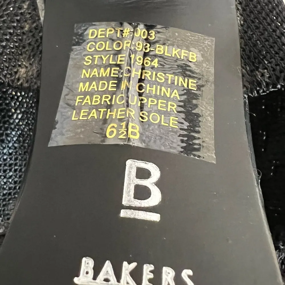 Bakers Black Tie stiletto High Heels Shoes Open Toe Formal Prom Hoco Sz 6.5 B - Image 8